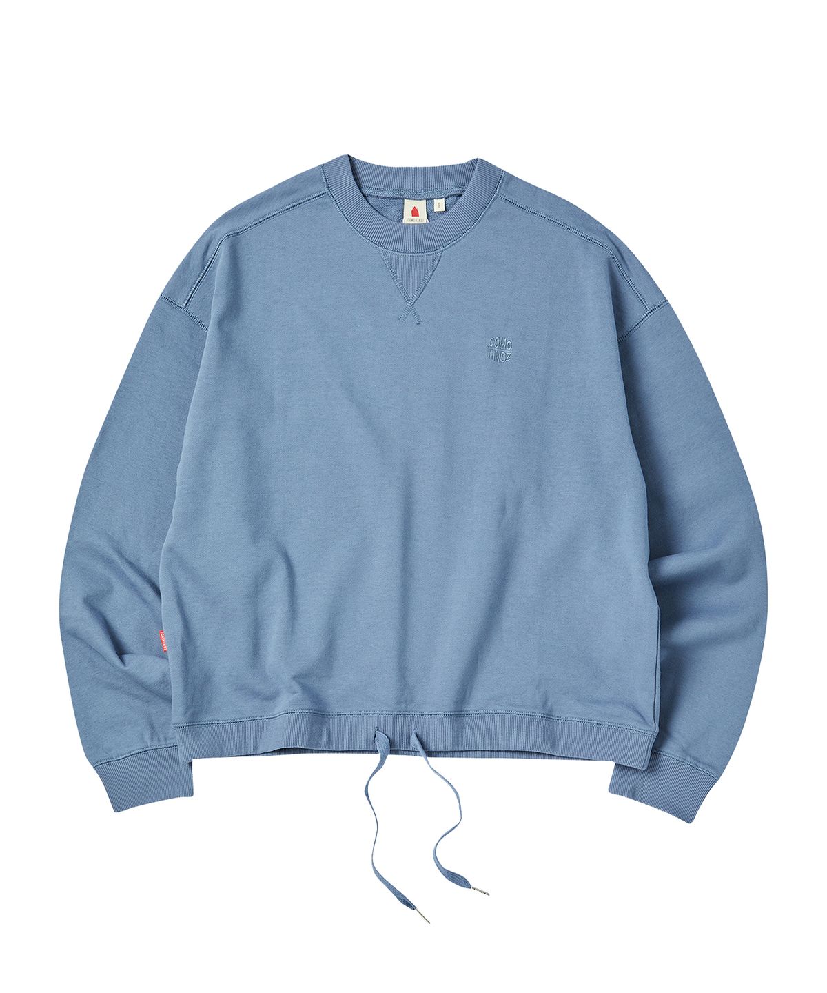 꼬모니노즈(COMONINOZ) W HEM STRING CROP MTM [DEEP BLUE]
