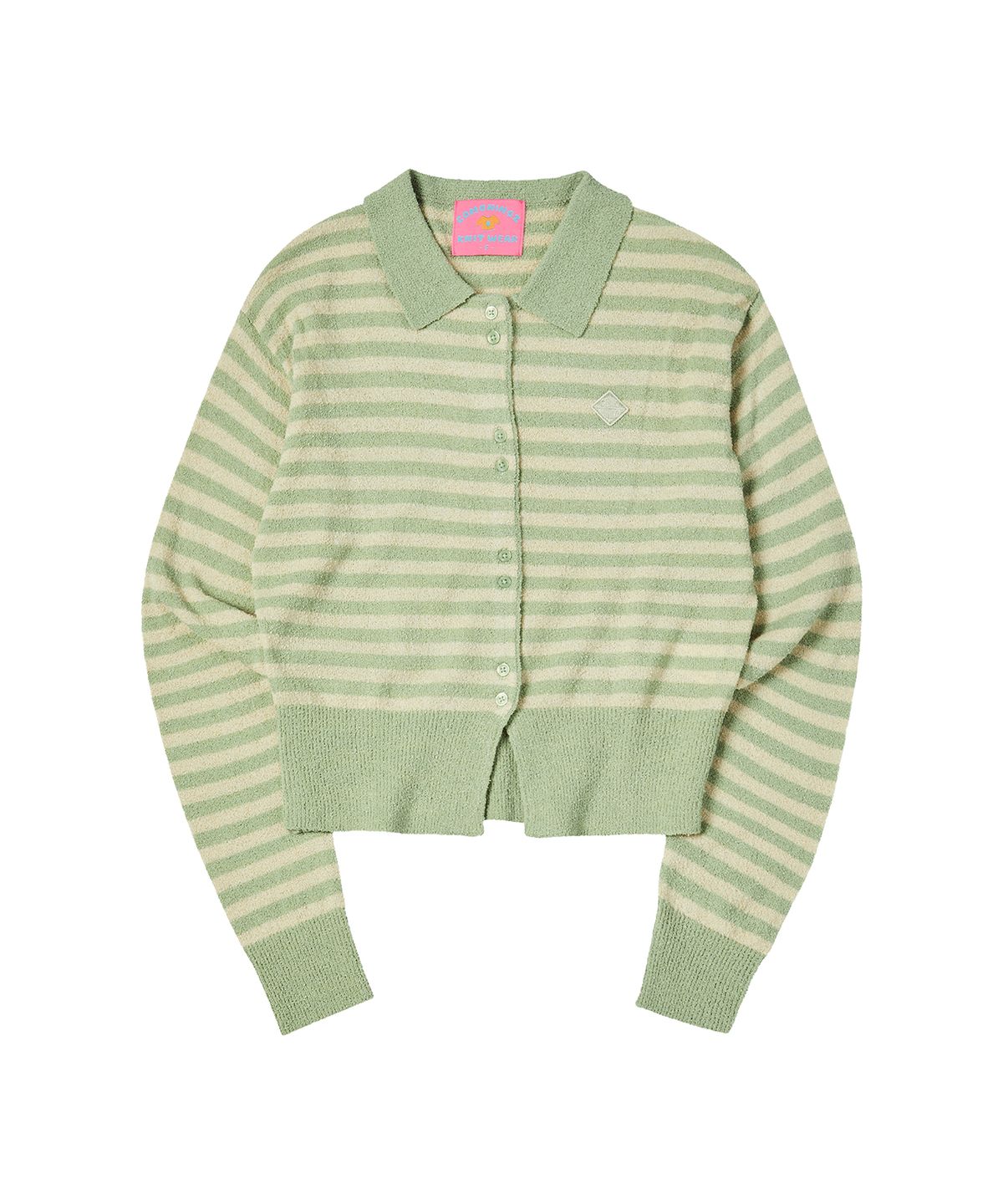 꼬모니노즈(COMONINOZ) W SPRING BUTTON CARDIGAN [MINT]