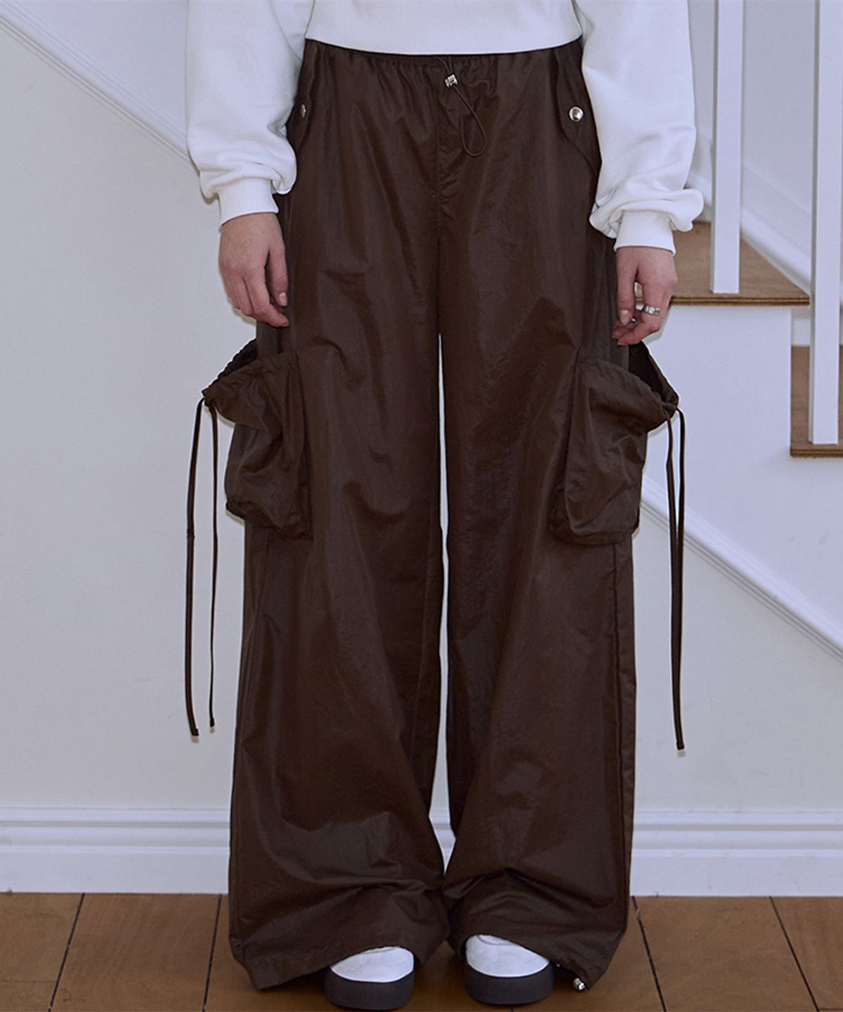 로제프란츠(ROSEFRANTZ) Two-way String Wide Pants [Brown]
