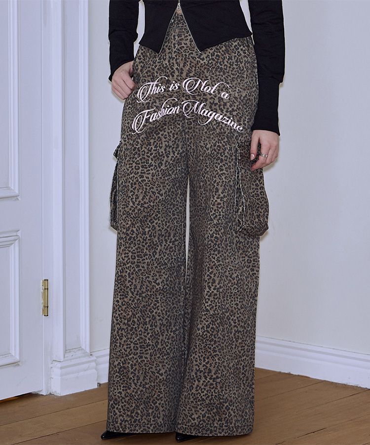 ★Rose Frantz★ Leopard Wide Pants (2色) MUSINSA | ROSÉ FRANTZ Leopard Wide Pants [Brown]