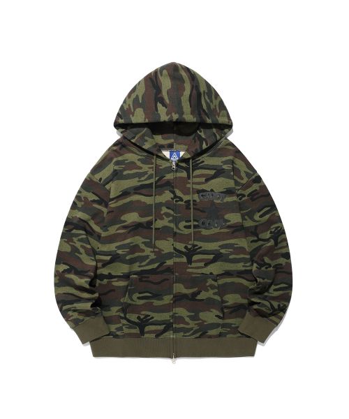 에이이에이이(AEAE) WEB LOGO CROP HOOD ZIP UP [CAMO BEIGE] - 사이즈