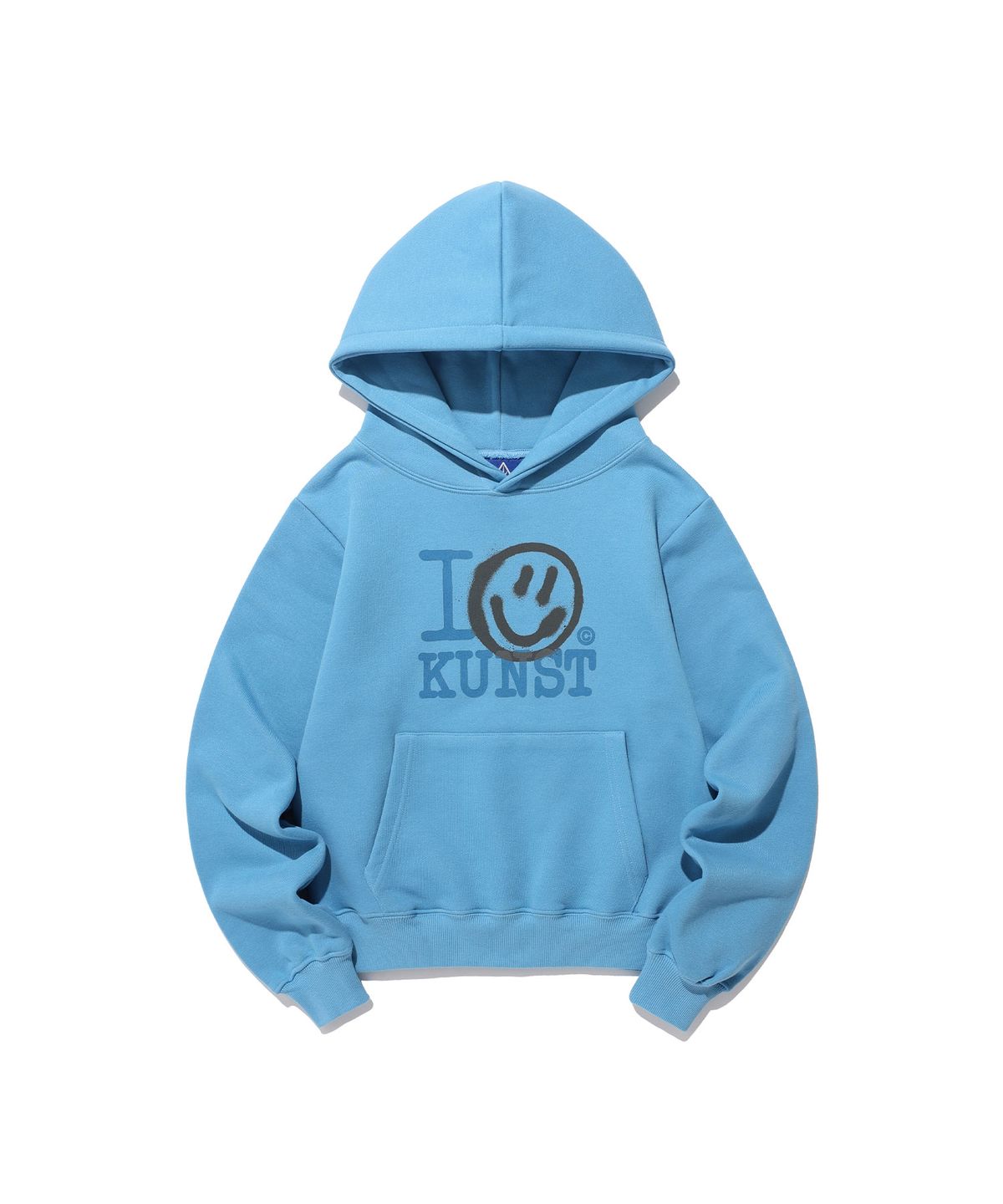 이스트쿤스트(ISTKUNST) I SMILEY KUNST HOODIE_LIGHT BLUE(IK2FSMM410A)