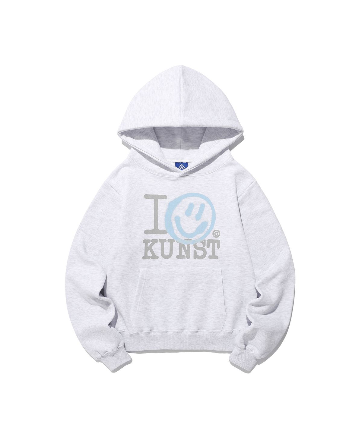 이스트쿤스트(ISTKUNST) I SMILEY KUNST HOODIE_LIGHT GREY(IK2FSMM410A)