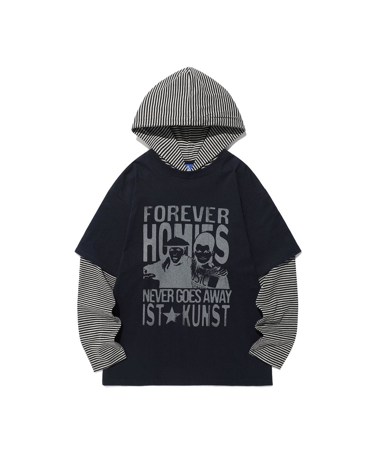 이스트쿤스트(ISTKUNST) FOREVER HOMIES LAYERED LS TEE_NAVY(IK2FSMT550A)