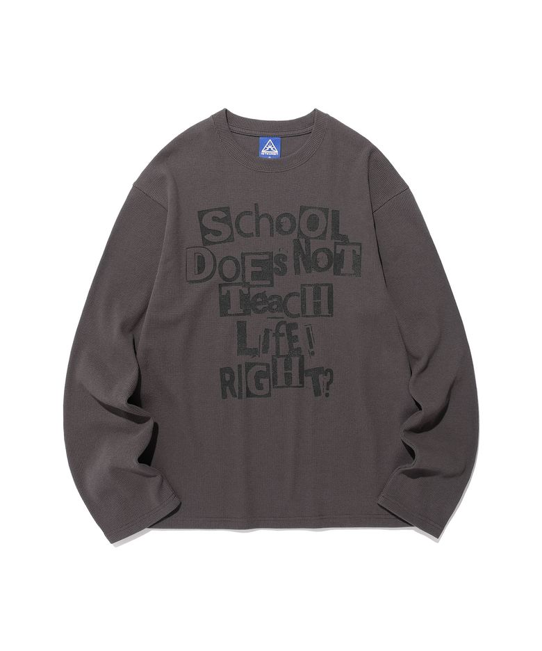 DOES NOT TEACH WAFFLE LS TEE_CHARCOAL(IK2FSMT551A)