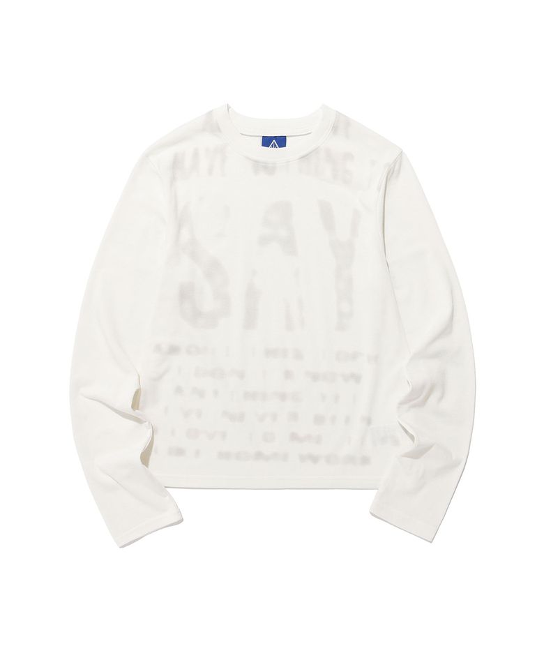 SAY BLUR LS TEE_WHITE(IK2FSMT552A)