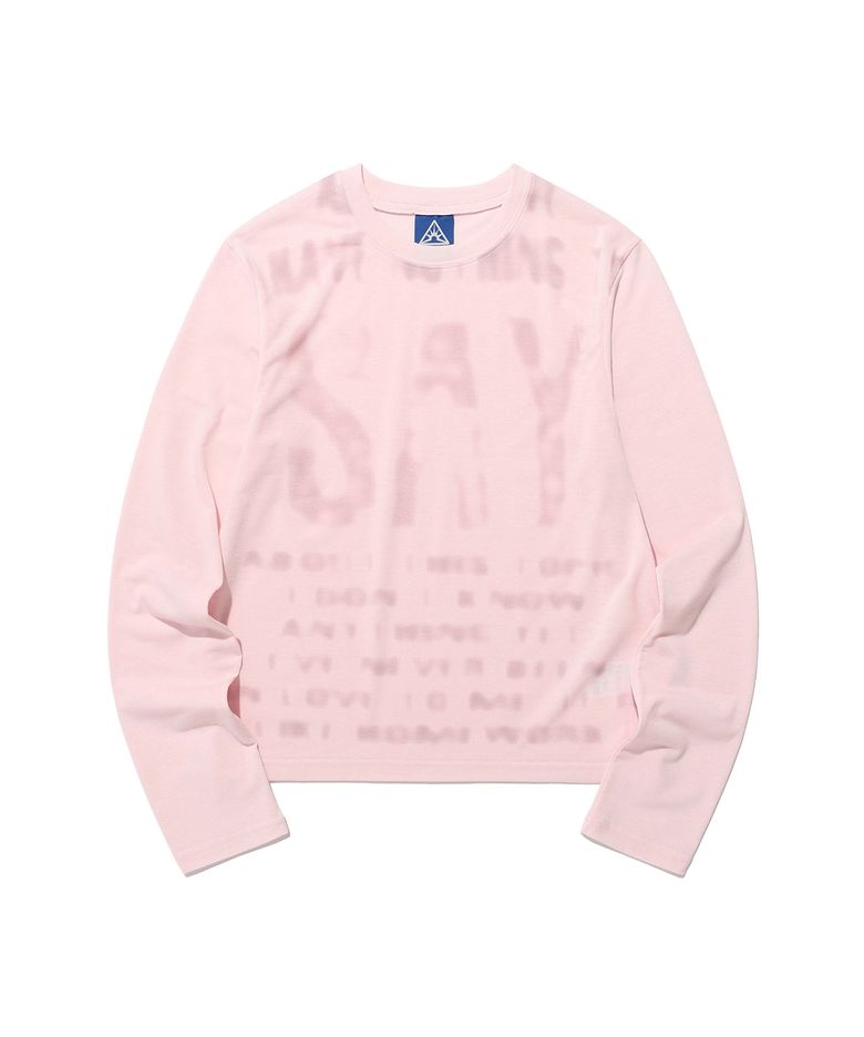 SAY BLUR LS TEE_PINK(IK2FSMT552A)