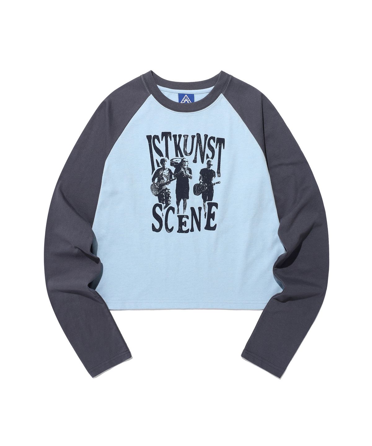 이스트쿤스트(ISTKUNST) SCENE BAND RAGLAN LS TEE_BLUE(IK2FSMT553A)