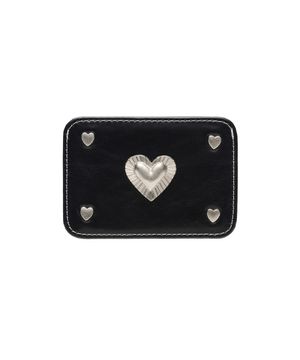 파이 하트 슬림 카드지갑 블랙