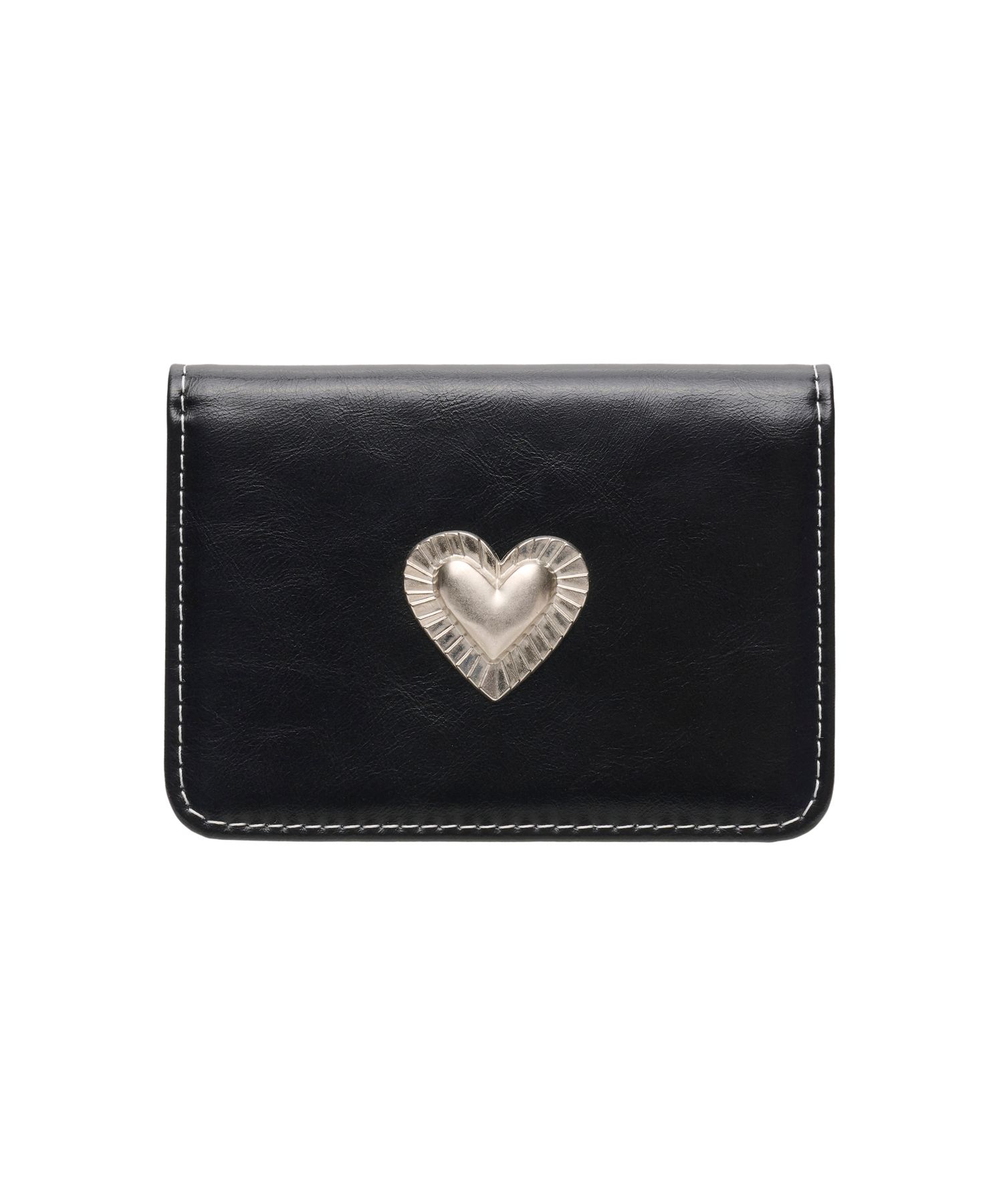 MUSINSA公式 | LEMASQUE Pie Heart Photo Slot Card Wallet Black
