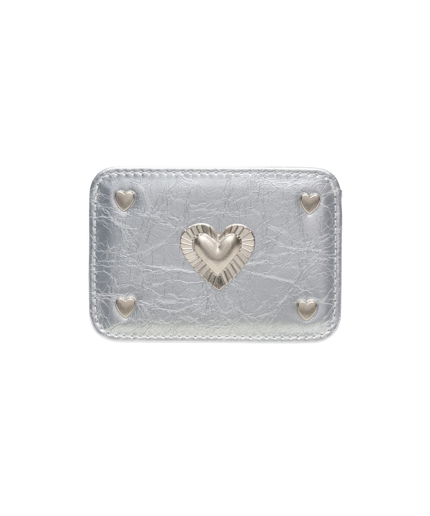 ★lemasque★ Pie Heart Slim Card Wallet Silver L08E3170409 MUSINSA | LEMASQUE Pie Heart Slim Card Wallet Silver