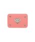 파이 하트 슬림 카드지갑 코랄