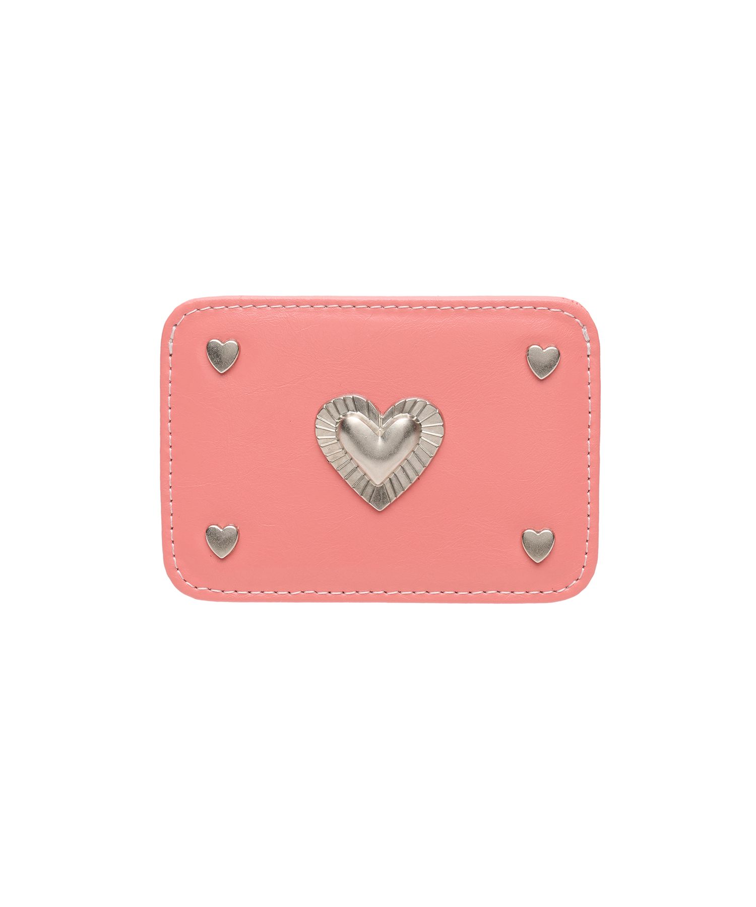☆LEMASQUE☆ Pie Heart Slim Card Wallet Coral L08E31704B3 MUSINSA | LEMASQUE Pie Heart Slim Card Wallet Coral