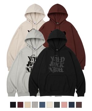 (기모추가) 와일드 락 앤 롤 후드티셔츠_7 COL