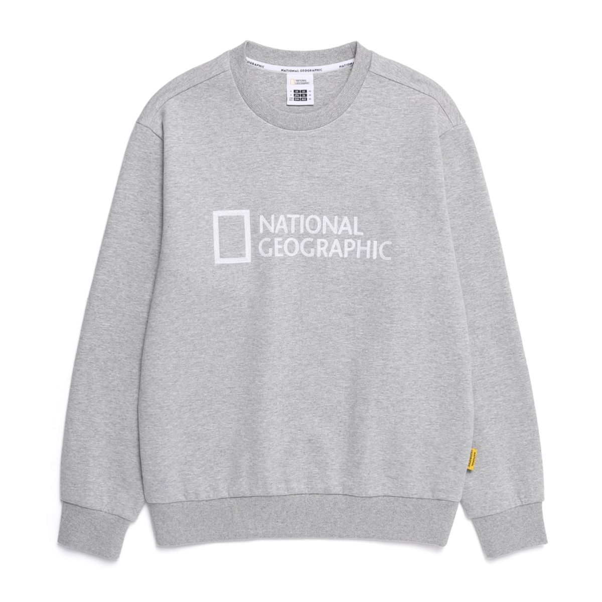내셔널지오그래픽(NATIONALGEOGRAPHIC) N251USW911 폴하스 빅로고 베이직핏 맨투맨 M/GREY