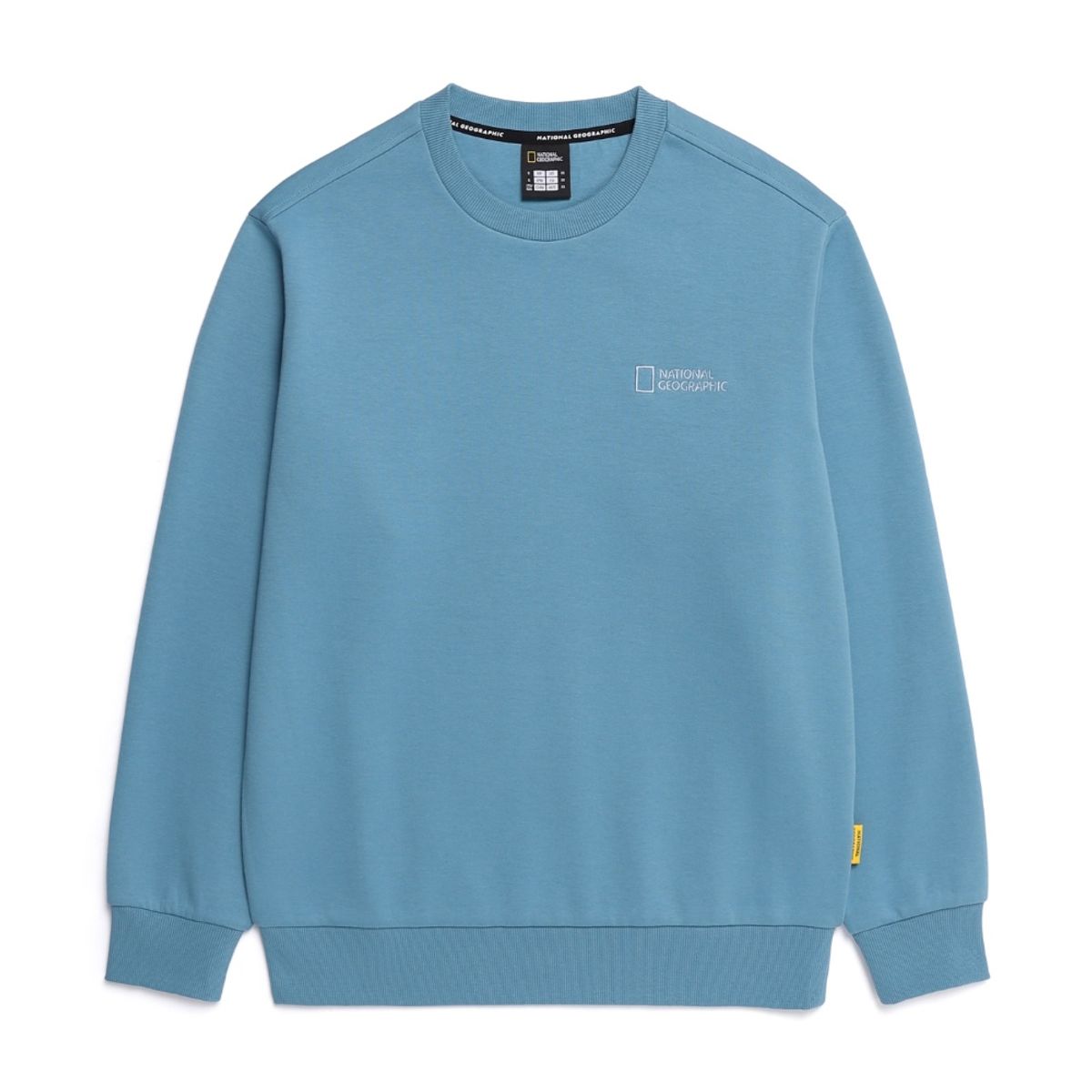 내셔널지오그래픽(NATIONALGEOGRAPHIC) N251USW910 폴하스 스몰로고 베이직핏 맨투맨 G/BLUE