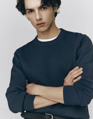 더블니트 라운드 니트 스웨터(12GG) 055502 [6color]