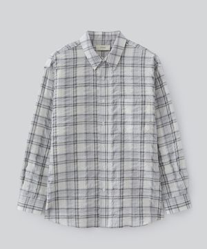 벨라 시어서커 체크 셔츠 (스카이 블루)