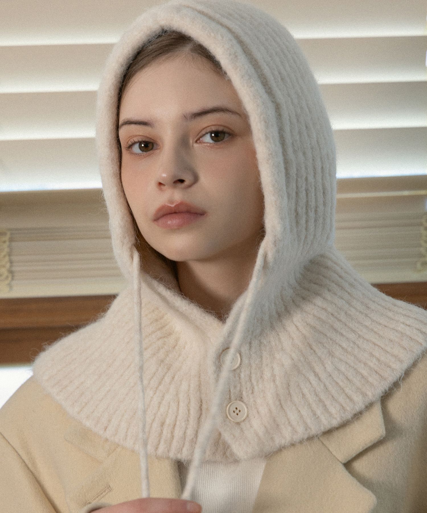 【TATIANA】SOFT MELANGE HOODIE BALACLAVA Designer fashion, Seoul-fully created | W Concept