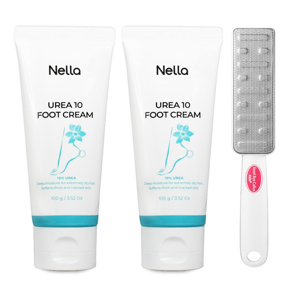 넬라(NELLA) 우레아 10 풋크림 100g *2개 + 풋파일