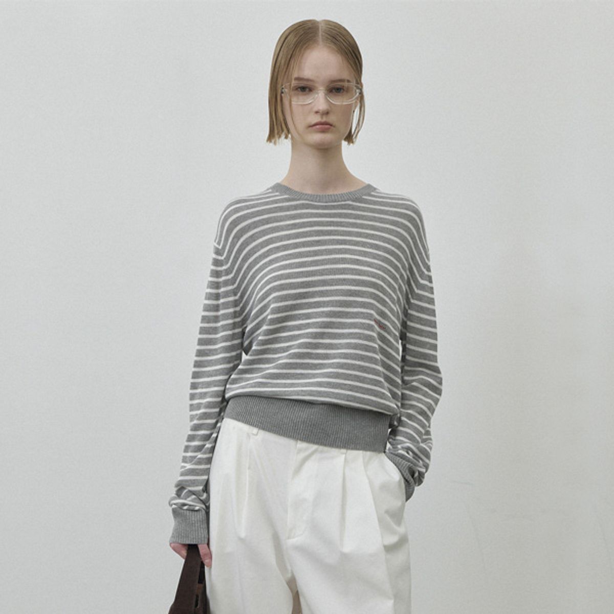 아틀리에 나인(ATELIER NAIN) ESSENTIAL MELTN STRIPE KNIT(T-7025)