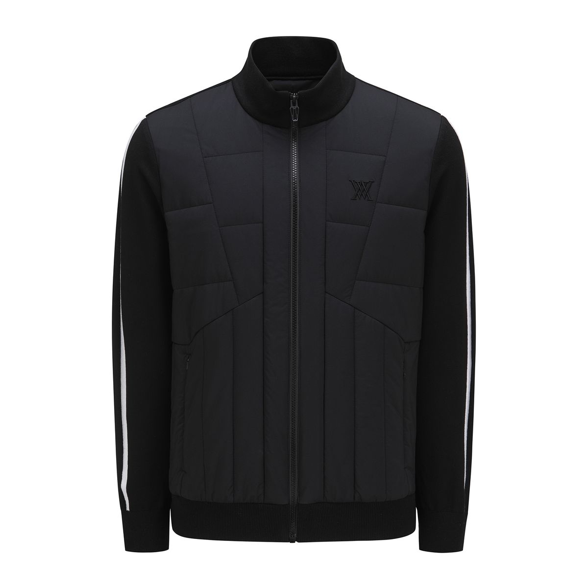 어뉴골프(ANEW GOLF) MEN SP HYBRID PADDED KNIT CARDIGAN_BK