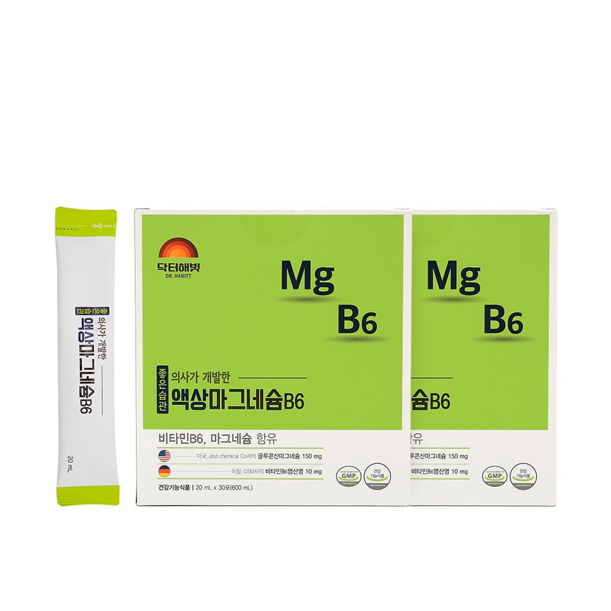 닥터해빛(DR.HABITT) 의사들이 개발한 마시는 액상 마그네슘 B6 20ml X 60포(60일분)