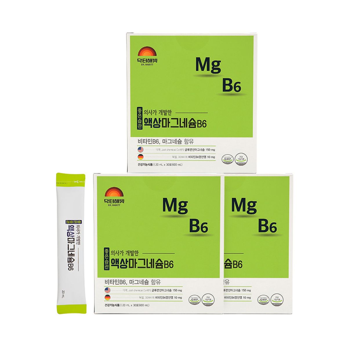 닥터해빛(DR.HABITT) 의사들이 개발한 마시는 액상 마그네슘 B6 20ml X 90포(90일분)
