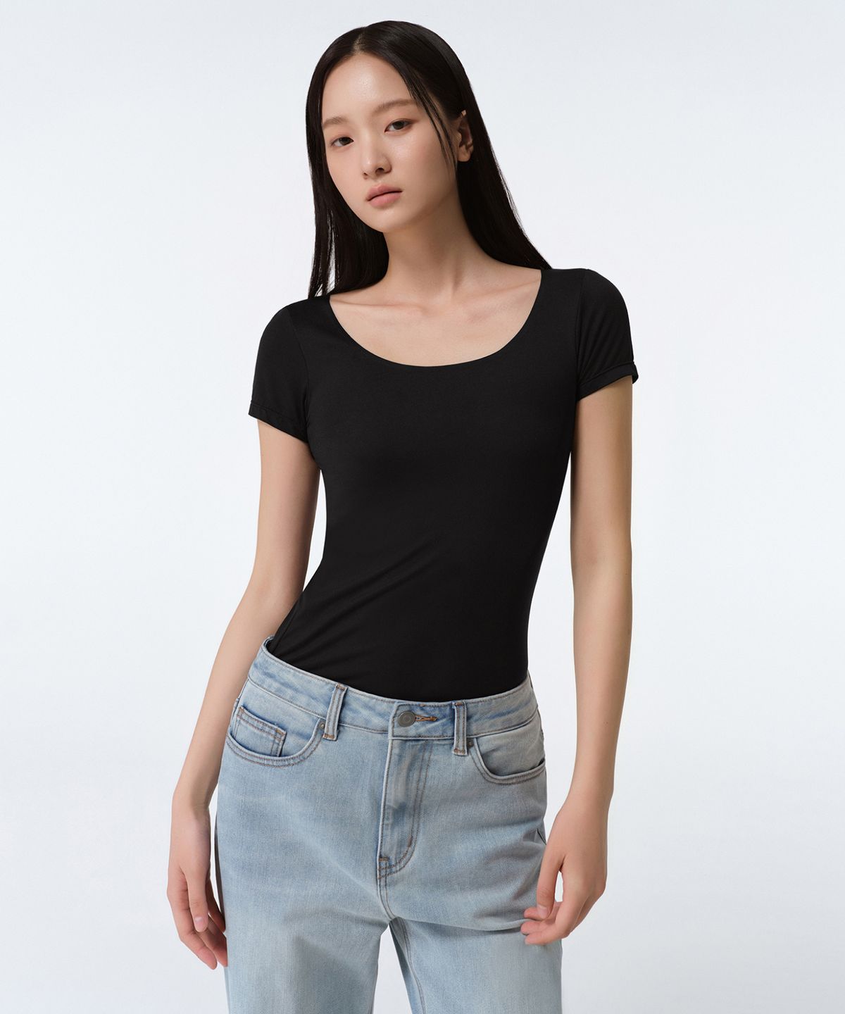 무신사 스탠다드 우먼(MUSINSA STANDARD WOMAN) [쿨탠다드] 우먼즈 스쿱 넥 언더셔츠 [블랙]