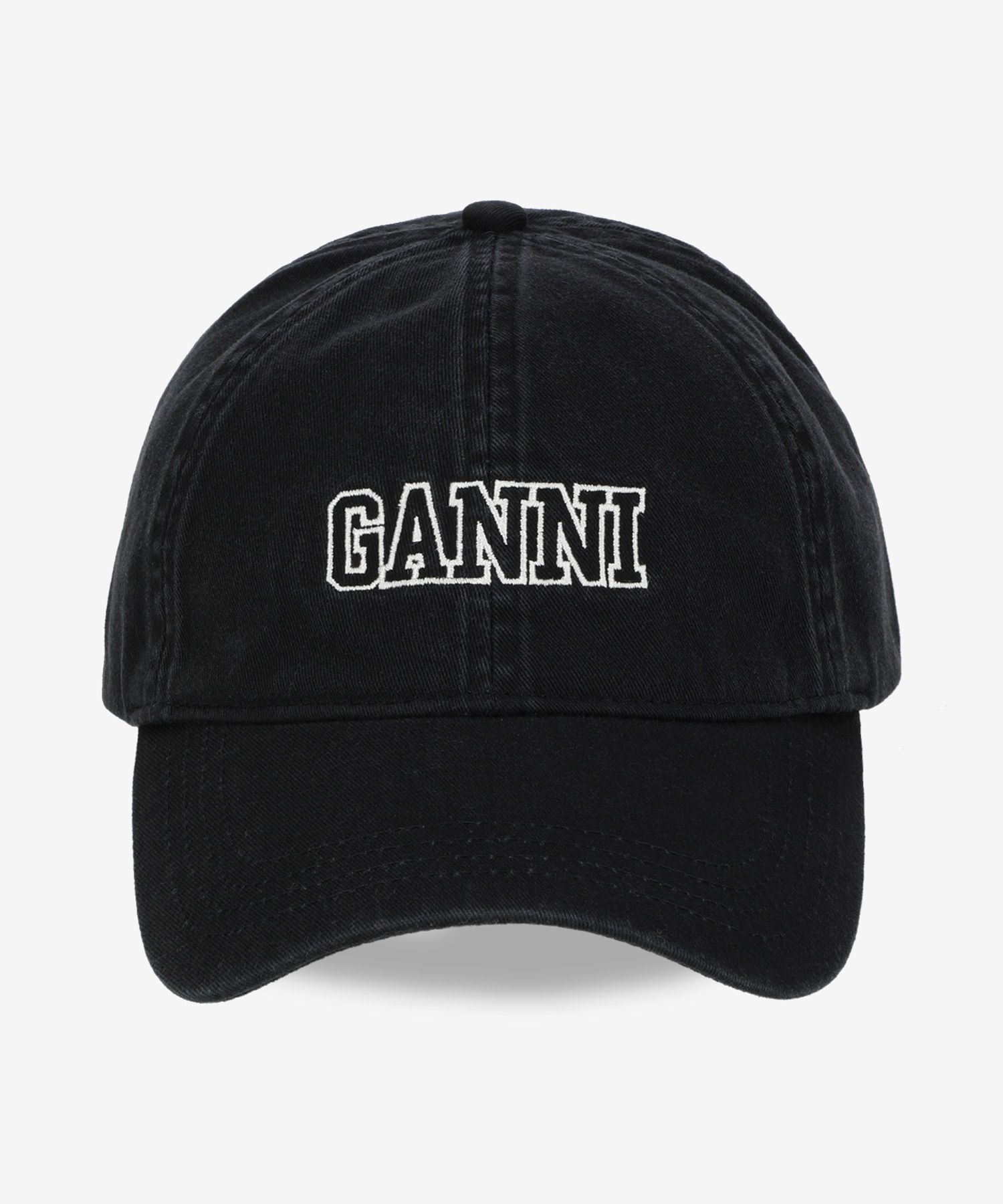 MUSINSA | GANNI Logo Ball Cap - Black / A6300099