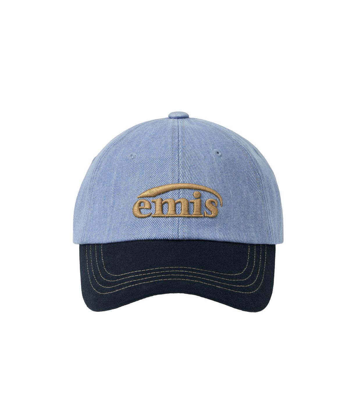 이미스(EMIS) WASHED DENIM BALL CAP-LIGHT BLUE DENIM/NAVY