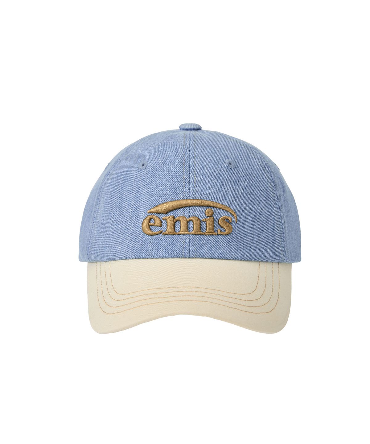 이미스(EMIS) WASHED DENIM BALL CAP-LIGHT BLUE DENIM/CREAM