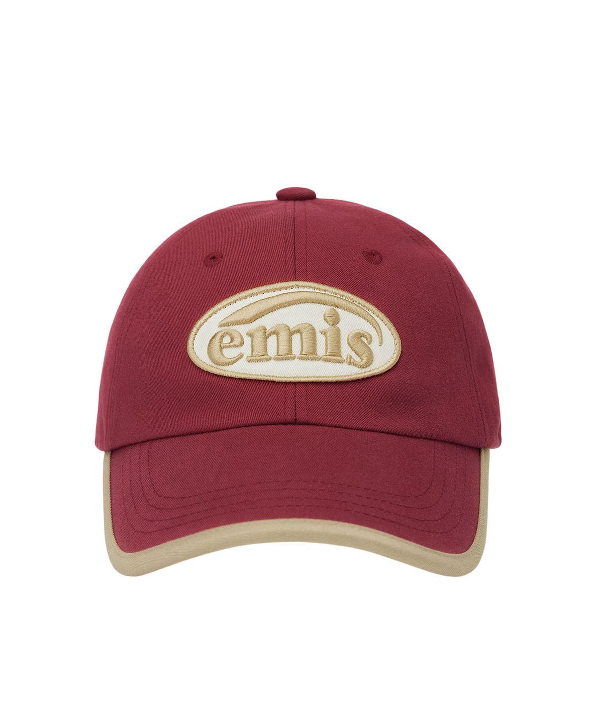 이미스(EMIS) BEIGE TRIMMING BALL CAP-RED