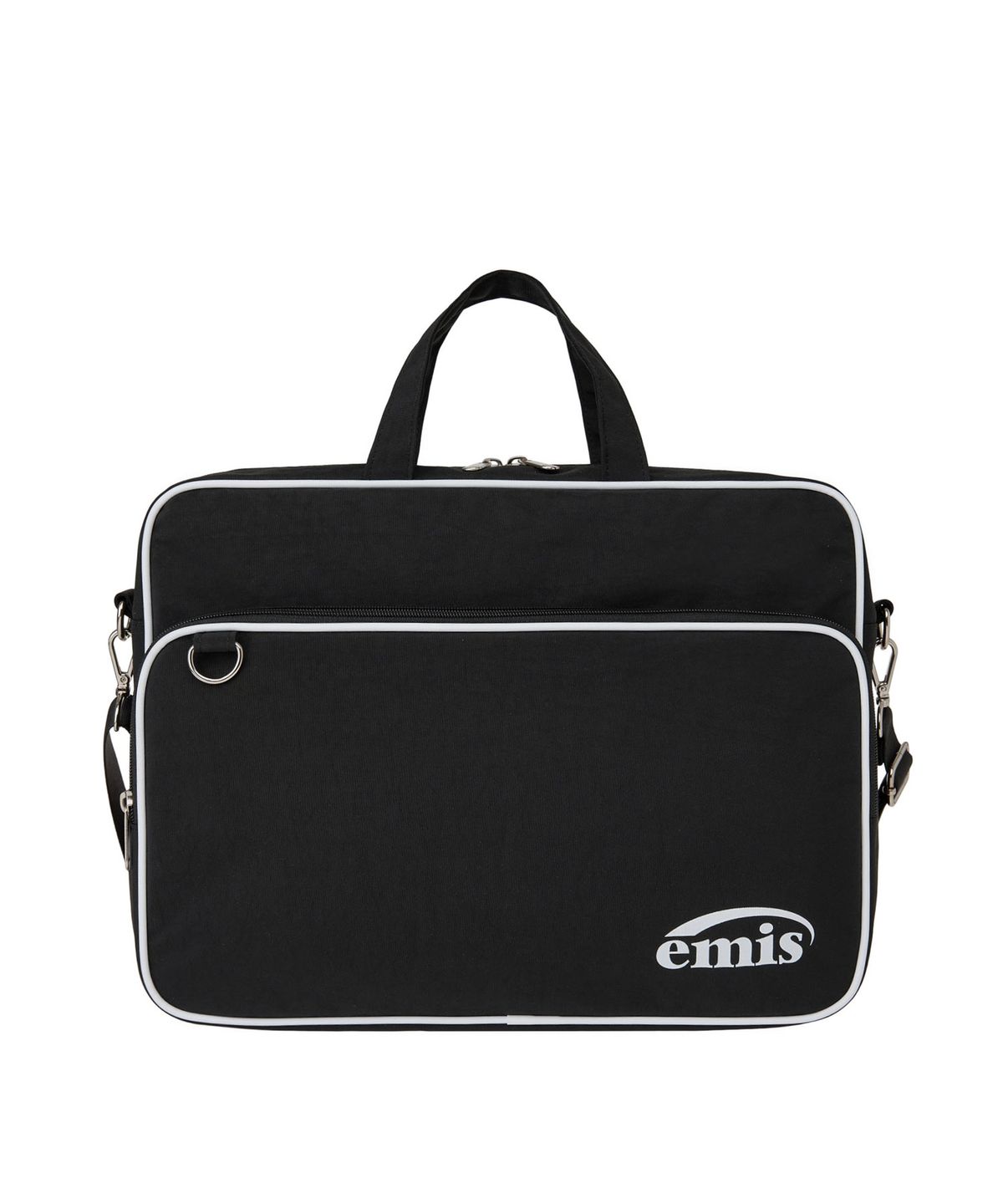이미스(EMIS) NYLON ZIP-POCKET MESSENGER BAG-BLACK