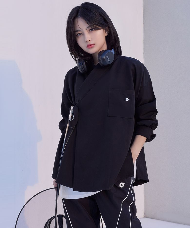 극한 오버핏 저고리 한복 셔츠 블랙