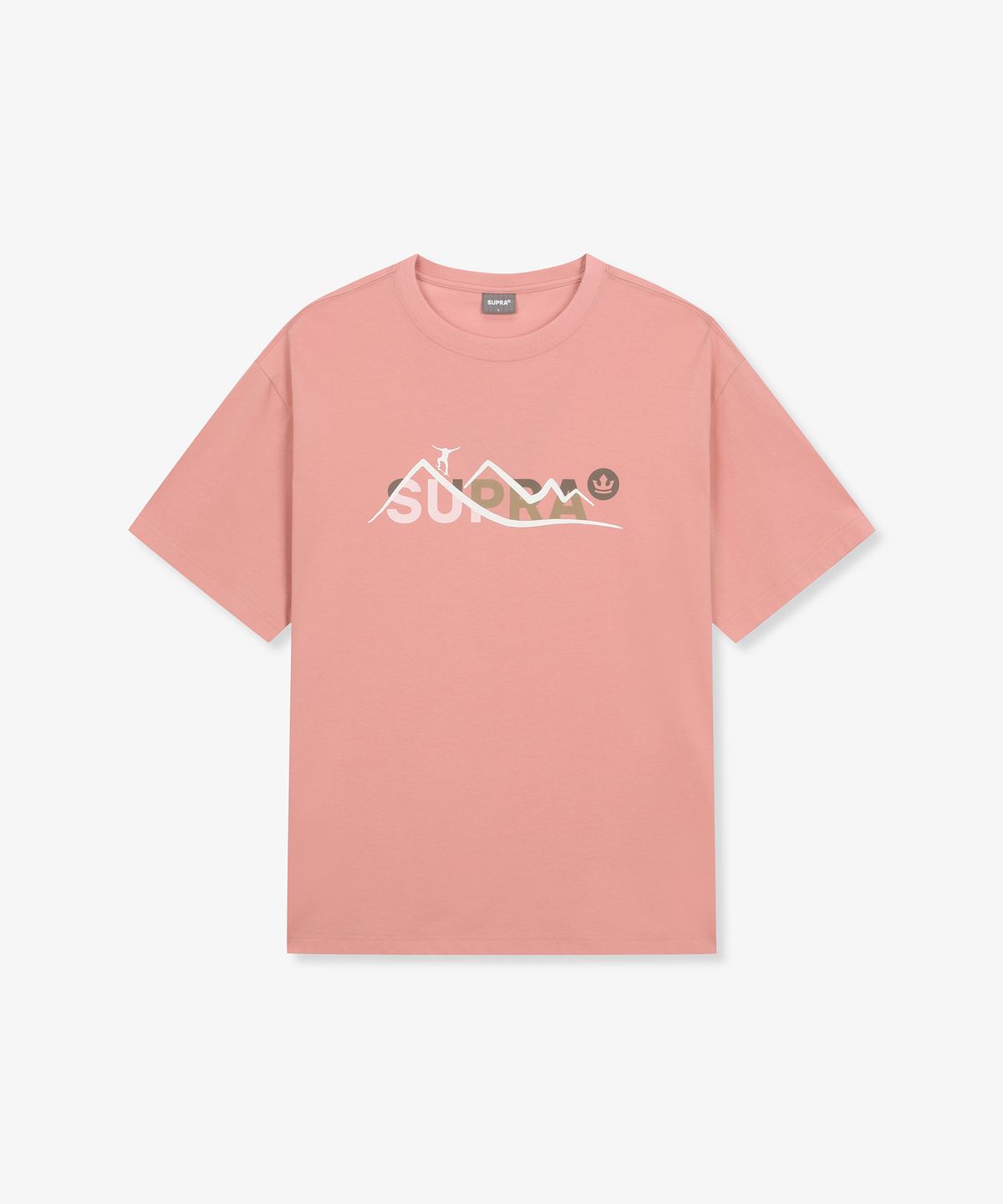 수프라(SUPRA) 그래픽 믹스 반팔 티셔츠(PINK)