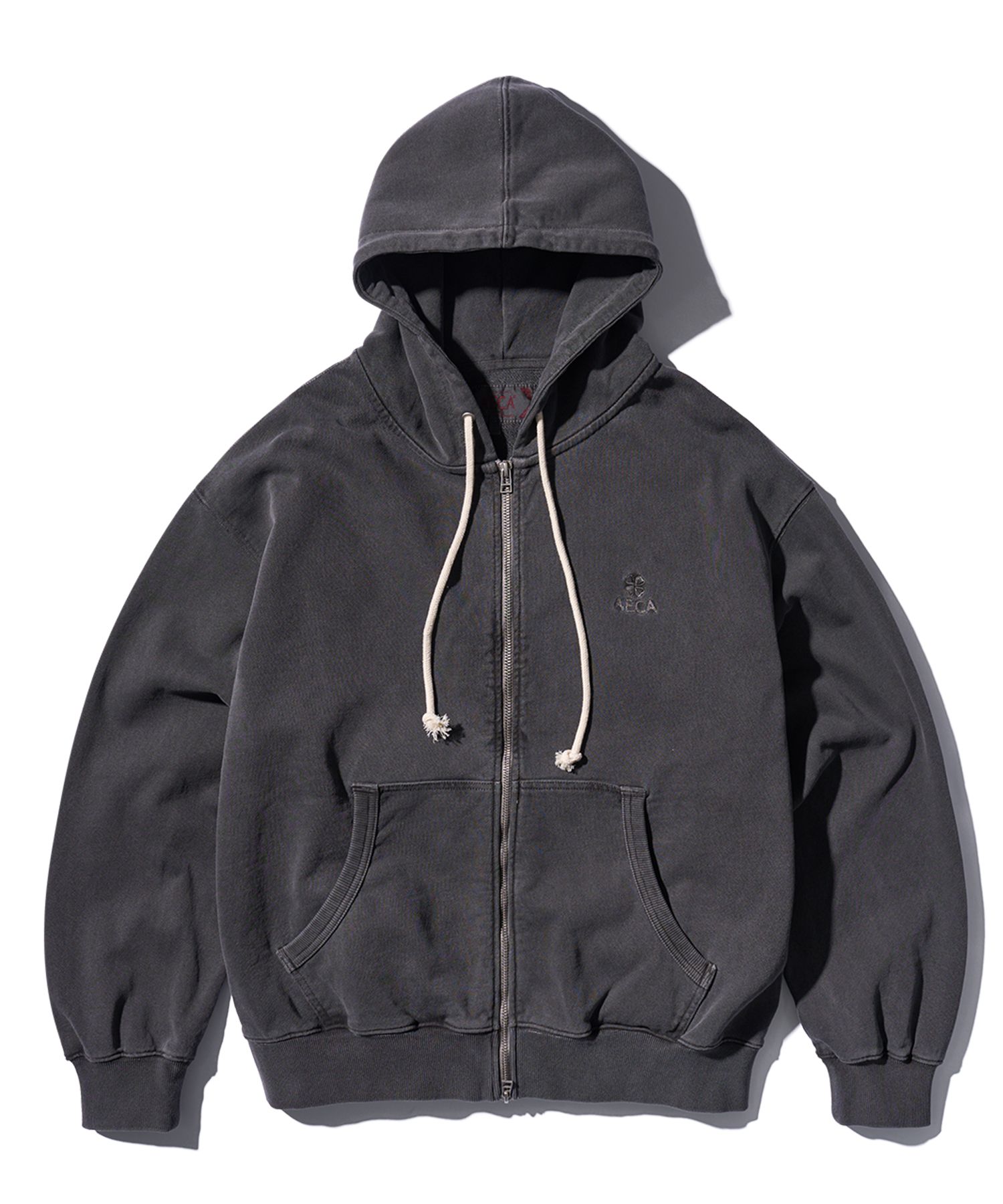 パーカー・フーディ AECA WHITE EVERYDAY AECA CLOVER ZIP UP HOODIEWASHED CHARCOAL MUSINSA | AECA WHITE EVERYDAY AECA CLOVER ZIP UP HOODIE