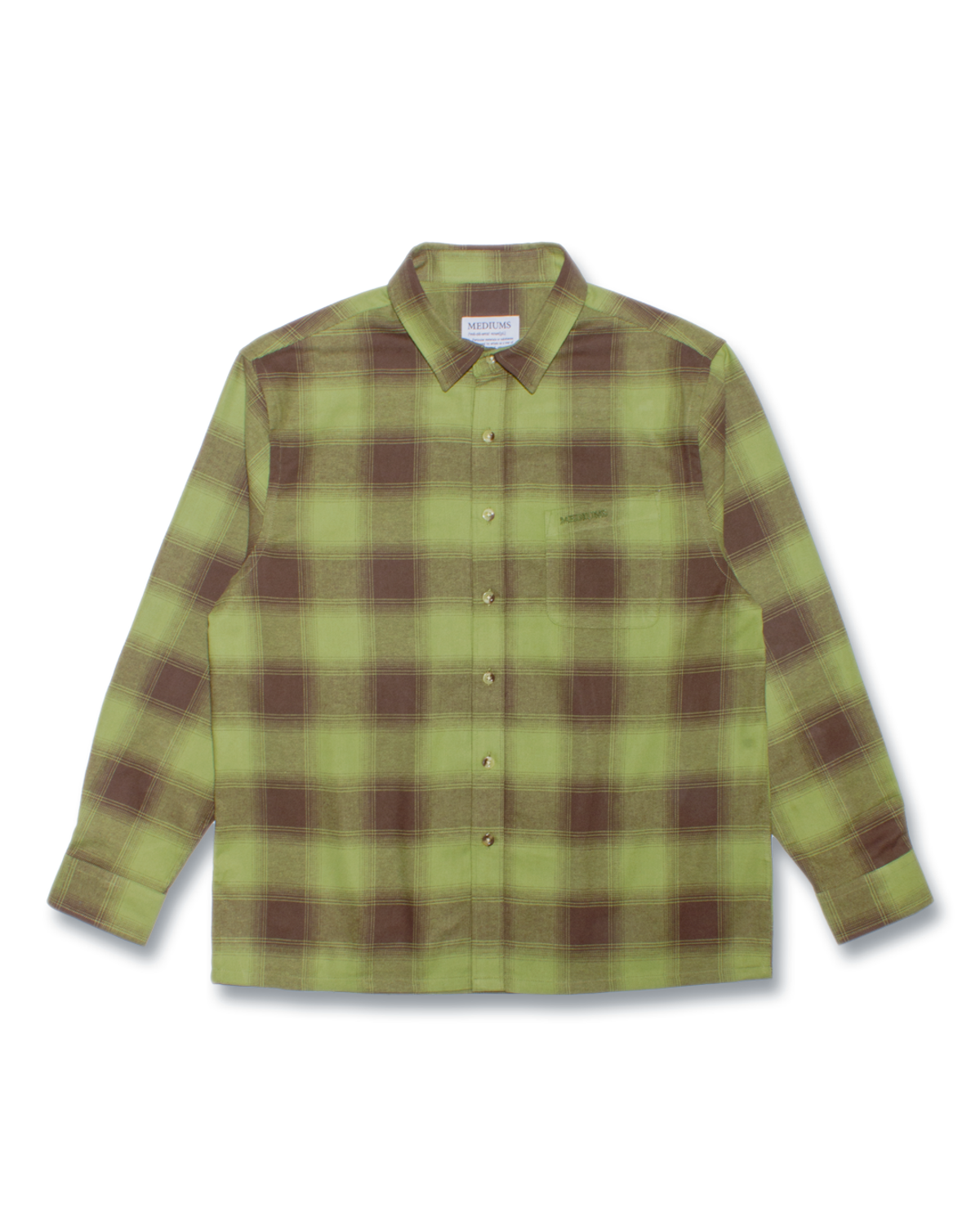 미디엄스(MEDIUMS) Slant Pocket Flannel Shirt (사선 포켓 플라넬 셔츠)