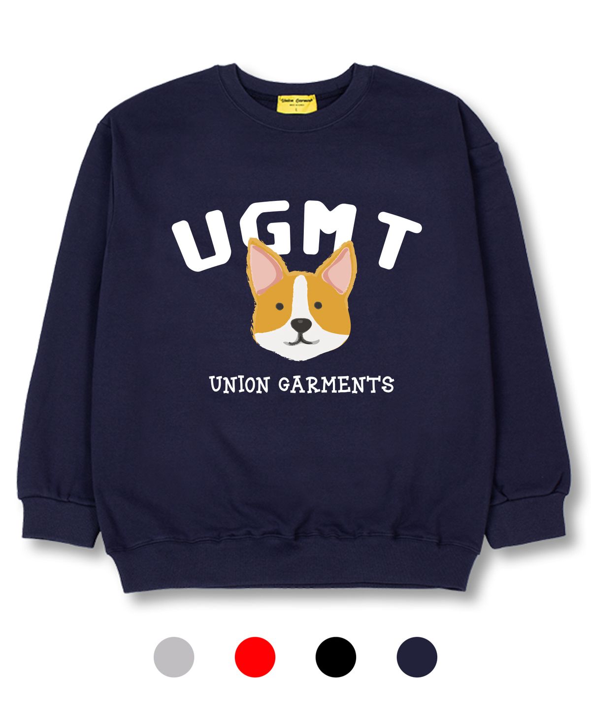 유니온가먼츠(UNION GARMENTS) UGMT코기 쭈리 오버핏 맨투맨 티셔츠