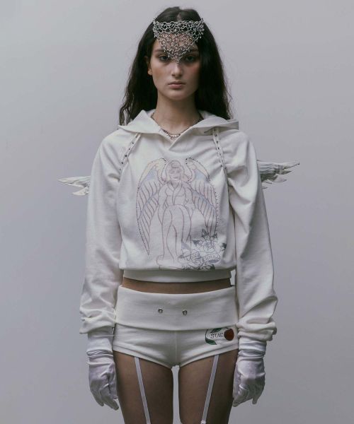 스컬프터(SCULPTOR) [Sculptor X Ed Hardy] Angel Hoodie White