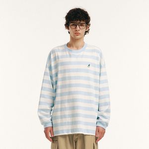 플레이풀 스트라이프 티셔츠 3536 스카이블루