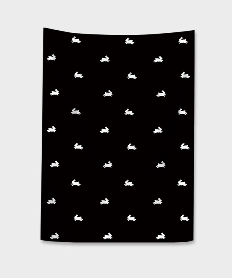 방수 패브릭 샤워 커튼 - 11 FLUFFY BUNNY (BLACK)