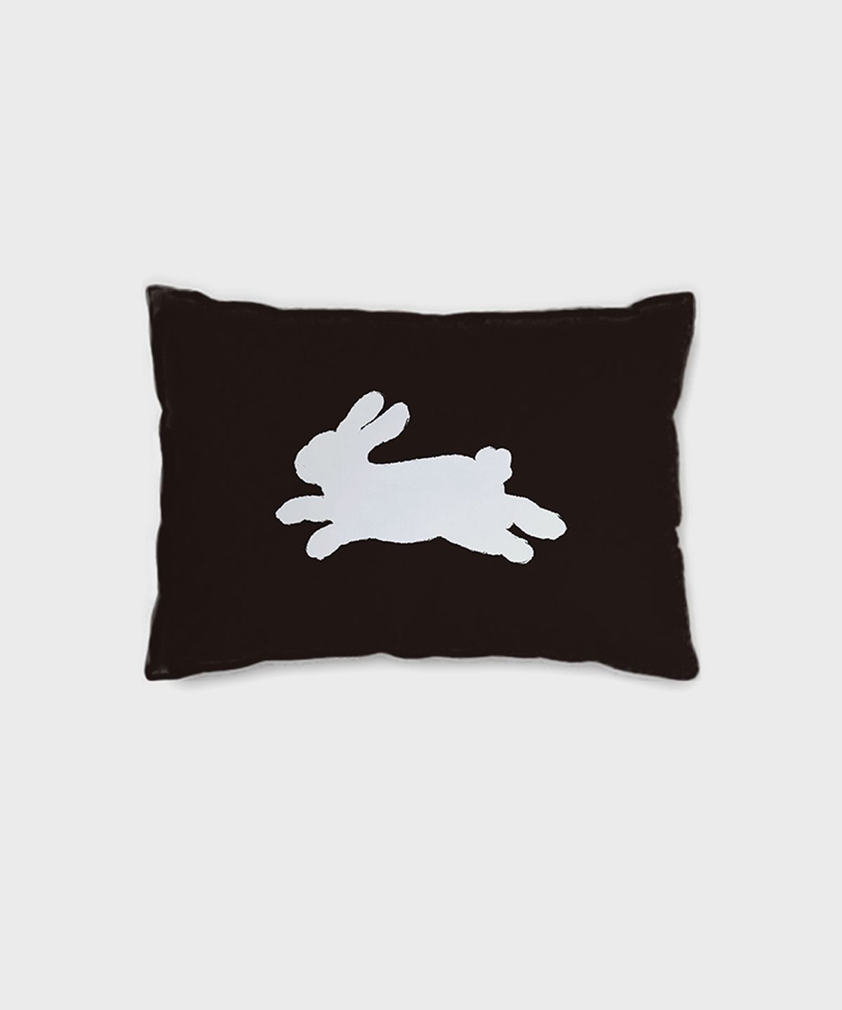 픽켄드(PICKEND) 블랙 버니 디자인 베개커버 - HAPPY BUNNY (BLACK)