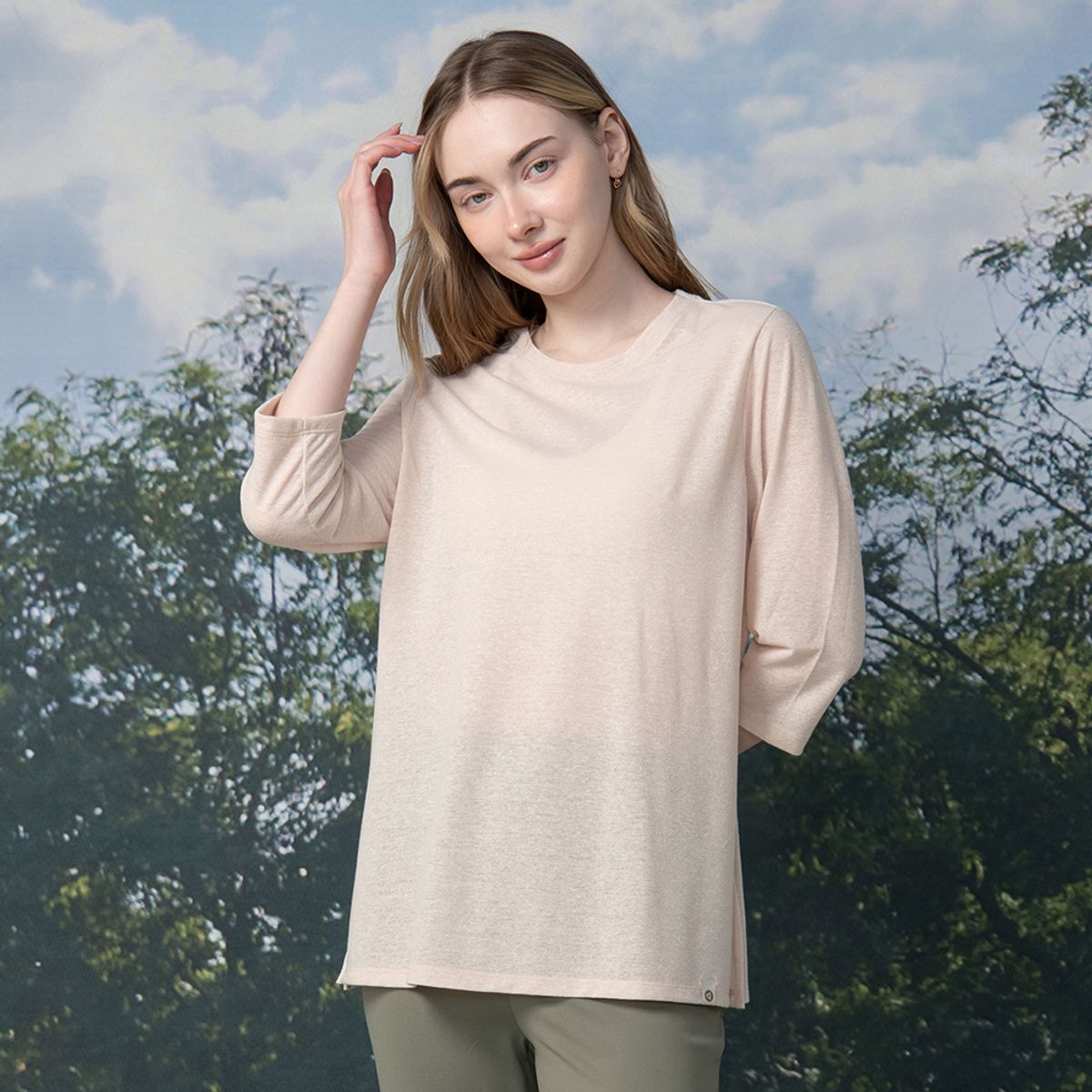 뒤란(DURAN) 이지 롱 7부 티셔츠 DTF5S-4156 3colors