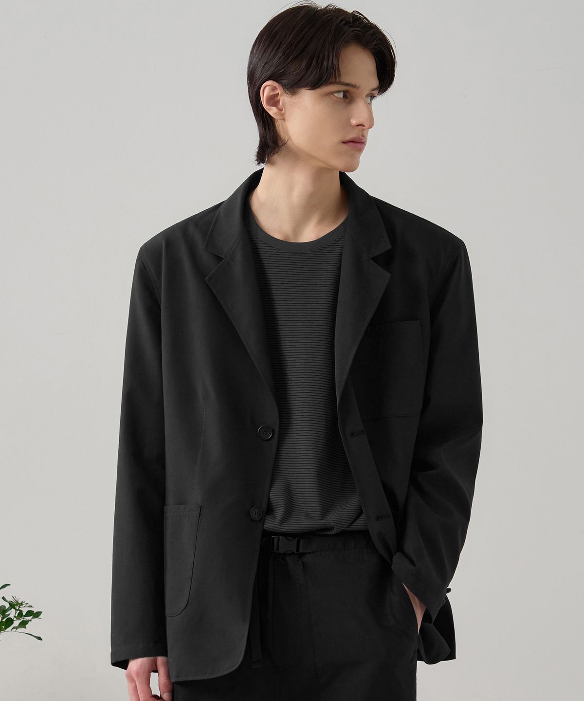 드로우핏(DRAW FIT) 릴렉스드 오피스 CN 블레이저 [BLACK]