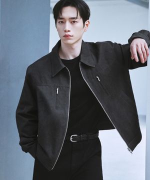 [서강준 PICK] 페이드 다잉 코튼 블루종 자켓 [CHARCOAL]