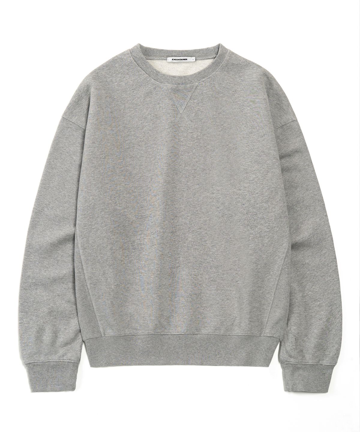 엑스컨테이너(EXCONTAINER) VTG 워시드 라운드 스웻 셔츠 (MELANGE GREY)