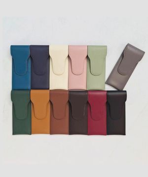 카빈스톤 미니 3구 필통 슬림 만년필 파우치 케이스 천연 소 가죽