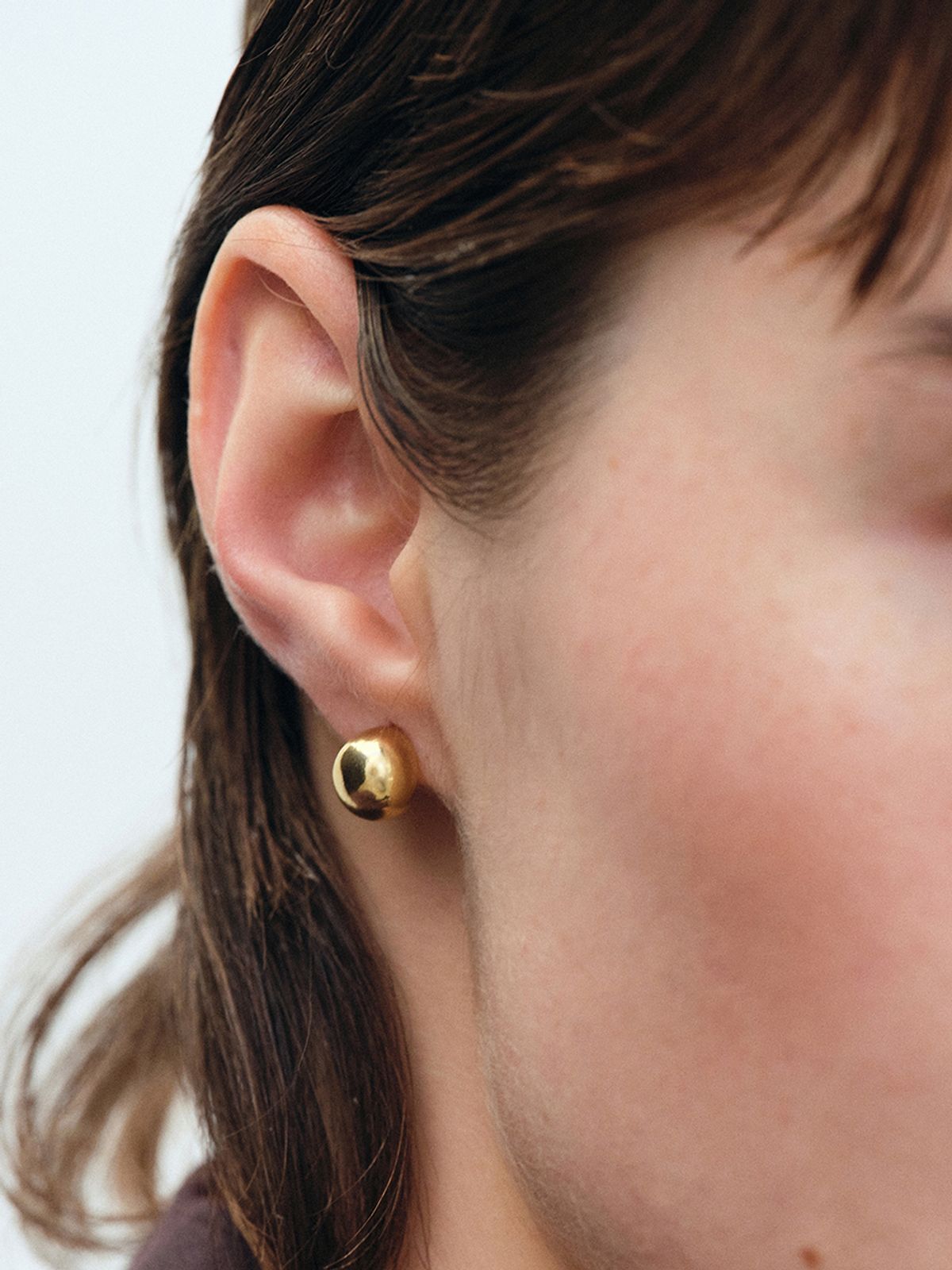 어나더레이어(ANOTHERLAYER) Dome Earring - Gold (glossy, matt)
