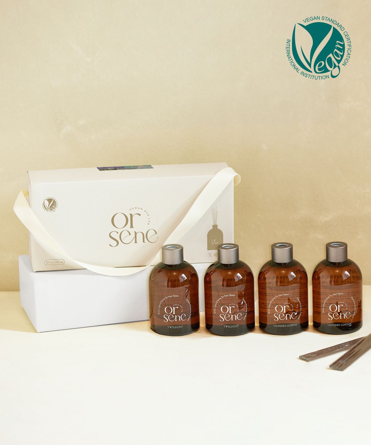 올센느(ORSENE) 니치 향수 비건 디퓨저 4pack 선물세트 방향제 (2가지 향 선택)